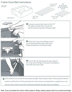 247Garden 3x3' PVC Frame Grow Bed Instructions - How to Assemble