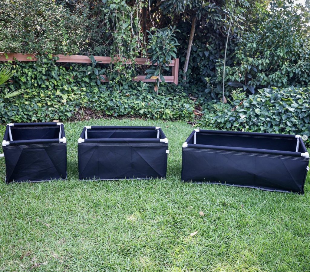 What's the benefit of a raised garden bed made with fabric?