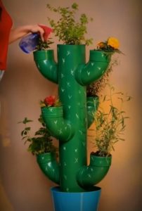 Cool PVC Cactus Pot Design