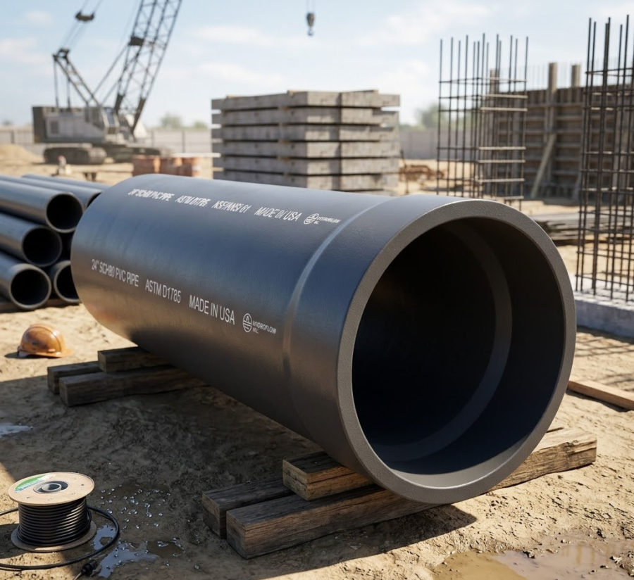 What is the largest size SCH80 PVC Pipe for ASTM D1785?